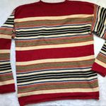 Pepe Jeans London Vintage 100% Cotton Chenille Striped Sweater Rolled Hem Size M Photo 3