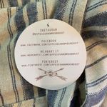 Gypsies & Moondust  Striped Jumpsuit Women's Large‎ Linen Blend Casual Coastal Photo 4