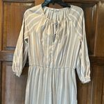 Madewell  Striped Cyprus Gold Striped Jumpsuit Wide Leg Cropped Size Small Photo 2