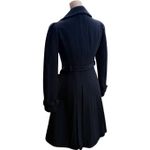 Burberry  Prorsum Cotton Blend Long Pleated Black Double Breasted Trench Coat 38 Photo 8