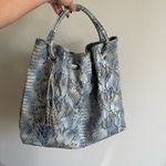 Elegant Blue Snake Print Women's Bag Photo 2