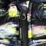 Tangerine  Women's Vest Jacket Puffer Down Black Multicolor Watercolor Size Large Photo 2
