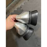 Anthropologie  Vicenza Silver Metallic Loafers Womens Shoes Size USA 6 Photo 6