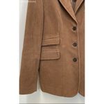 Banana Republic Tan Cotton Velour Jacket with Patches - Size 14 Photo 1