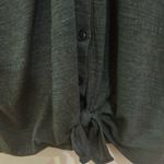 Cable & Gauge Short Sleeve Button Down Tie Front  Photo 5