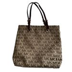 Michael Kors MK Tan & Brown Jet Set Tote Bag Designer Leather Adjustable Straps! Photo 0