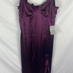 Max Studio NWT  Spaghetti Strap Body Con Satin Dress Purple Size Small Photo 0