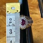 Natural Ember Garnet Sterling Silver Ring Size 6 Photo 6