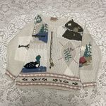 Amazing Y2k wool rich hand knit vintage sweater size small Photo 0