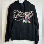 Disney  Woman’s Casual Black Hooded Zip Up Cozy Lightweight Jacket Size Small Photo 0