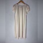 lorraine nightgown‎ Medium Ivory Nylon Midi Punk Floral Embroidery Detail Photo 1