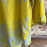 Gap Factory flowy lightweight floral 3/4 sleeve cold shoulder blouse size XL Yellow Photo 6