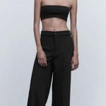 ZARA  Black High Rise Wide Leg Dress Trousers S Photo 0
