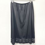 Unbranded Lace Trim Knee Length Slip Skirt Black Size M Size M Photo 3