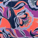 Lands’ End Size 16 Blue & Purple Floral Print 5” Inseam Bathing Suit Swim Shorts Photo 2