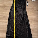 Bebe COWL NECK SHIMMER Black MAXI DRESS Photo 3