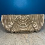 Cult Gaia Lael Gold Chain Embellished Lambskin Clutch Evening Bag Photo 3