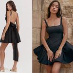 House Of CB NWOT  Florianne Black Low Back Bow Mini Dress sz XS Photo 5