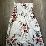 Floral Tube Top Dress White Size XL Photo 0