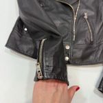 Slate + Willow  black faux leather moto jacket size XS Photo 3