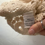 Rebellion  Crochet Tank Top Cream Sleeveless Festival Boho‎ Women's L Photo 4