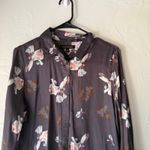 Banana Republic Women's Floral Print Button Down Shirt Career Dark Romantic M Photo 1