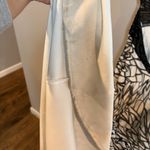 Betsy and Adam Y2K  black and white silky one shoulder open back gown Photo 4