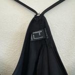 Forever 21 Black satin cowl neck crop top Photo 2