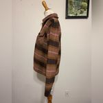 BB Dakota Plaid Jacket Boxy Shacket by Steve Madden Brown Pockets Women’s Size S Photo 5