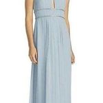 Jenny Packham Platinum Gray Chiffon Jeweled Sleeveless Halter Dress Size 10 NWT Photo 0