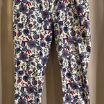 Gap Floral Print Pants in Blue and Red Photo 0