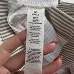 Chico's Chico’s 00 US XS 2 Perfect Stretch Girlfriend Slim Leg Ankle Jean Beige Striped Photo 8