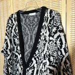 Jamie Scott Vintage 1990s Y2K Black White William Morris Pattern Cardigan Small Photo 3