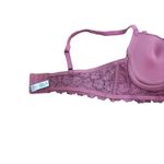 Laura Ashley  Push-Up Underwire Bra 36C All Over Lace Dusty Rose Photo 4
