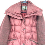Sam Edelman size XL purple jacket coat mixed media puffer and wool zip up Photo 2