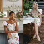 Damaris Bailey Rose Mini Dress Faille Wedding White Floral XL NWT Photo 8