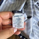 Lands' End  Womens Blue White Striped High Neck Tankini Swim Suit Top Size 8 Photo 3