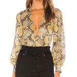 Revolve Superdown Snakeskin Bodysuit| Size: XS Photo 0