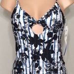 Lucky Brand blue & white reversible tankini. NWT Photo 0