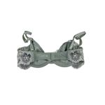 Kat The Label Underwire Floral Embroidery Bra in Sage Green & White Size XS Photo 2
