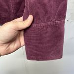 Charter Club  Women’s Medium Corduroy Jacket Purple Zip Front Long Sleeve Photo 6