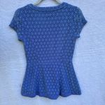 Isaac Mizrahi  Royal Blue Textured Blouse Photo 5
