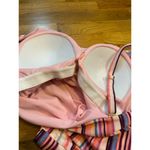 Raisin's  Curve Women 16 W Pink Striped v-neck Adjustable Strap One Piece Swimsuit Photo 6