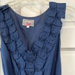 Yoana Baraschi  Navy Bow Detailing Waist Tie Sleeveless Blouse - Size 4 Photo 3