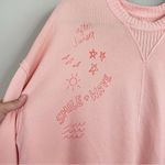 Aerie  Oversized‎ After Sunset Smile+Wave Crewneck Sweatshirt in Peach Size Small Photo 4