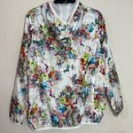 Bossini Floral Print Zip Up Windbreaker Hooded Jacket Size Large Photo 1