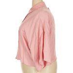 ZARA Blush Barbie Pink Cropped Button Down Shirt Plus Size XXL NWT Photo 2