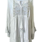 Lilly Pulitzer Amisa Tunic Dress Resort White Embroidered Coverup sz M Bohemian Photo 0