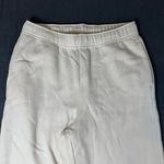 Zella Womens Medium Pull On High Rise Cream Jogger Sweatpants Elastic Photo 2