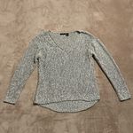 RDI  women's V-neck long-sleeve pullover sweater Gray & black blend knit / Medium Photo 2